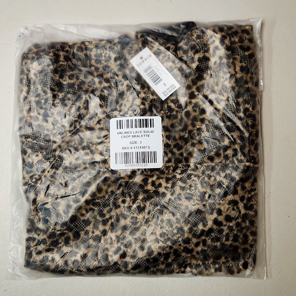 ❤️NWT VINTAGE TORRID BRA UNLINED LACE LONGLINE ANIMAL BRALETTE POWER MESH - Picture 6 of 13